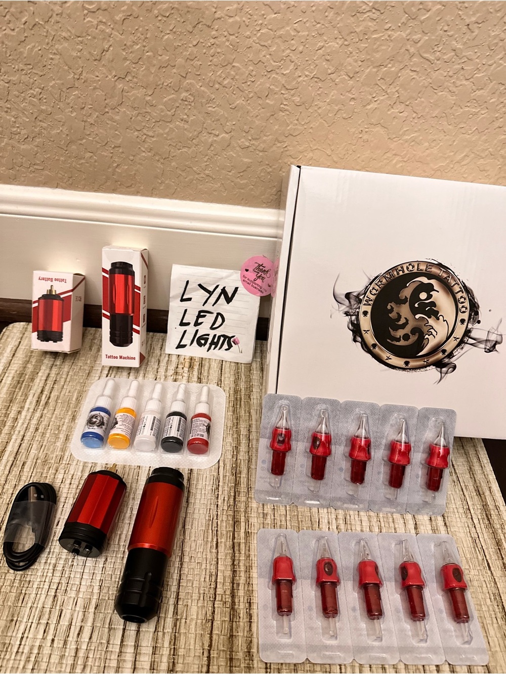 Wireless Ta ttoo Machine Complete Kit